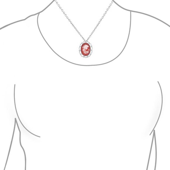 Classic Antique Vintage Style Red Blue Black White Carved Oval Framed Victorian - Picture 4 of 6